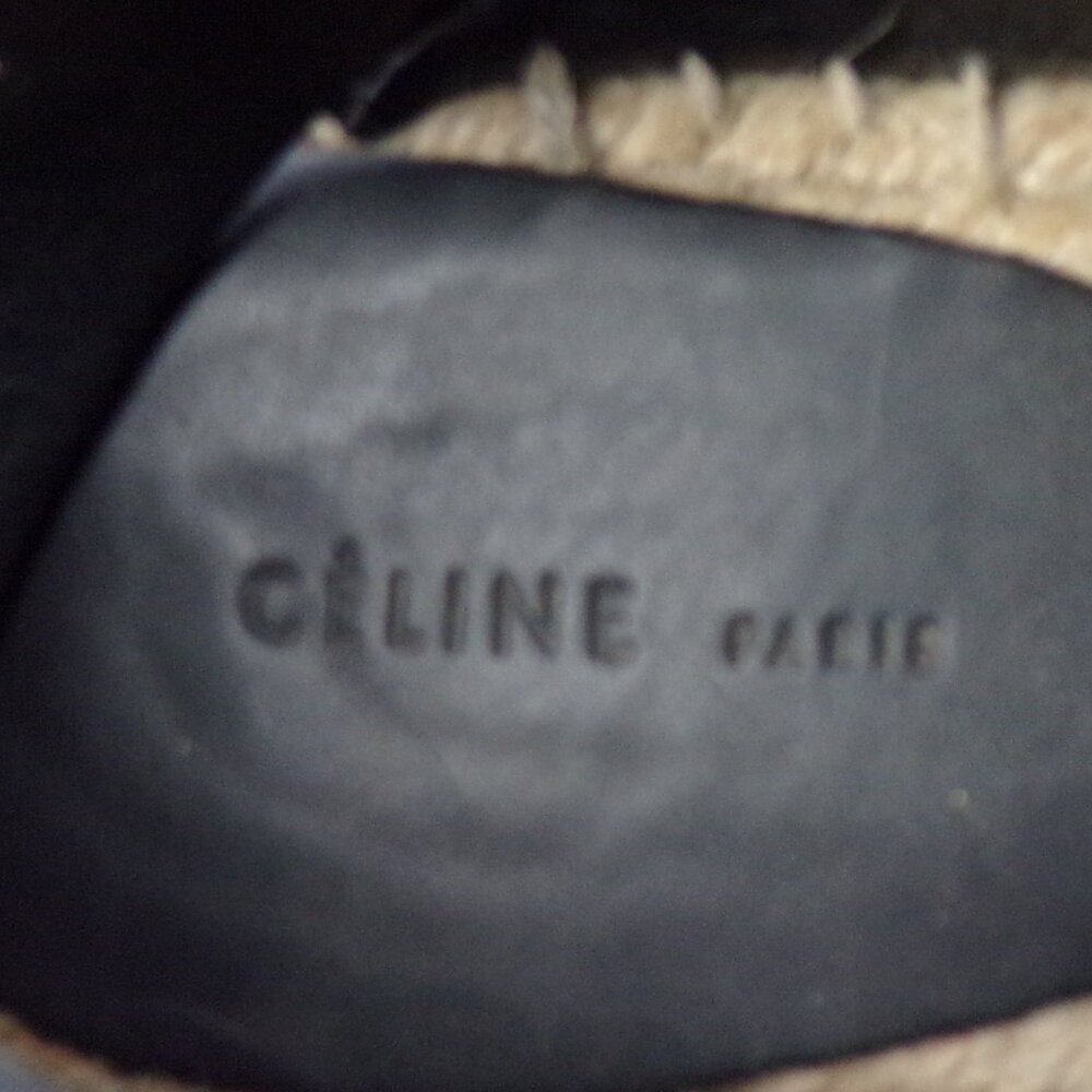 Celine black leather espadrilles flats 35/5 - Picture 3 of 12